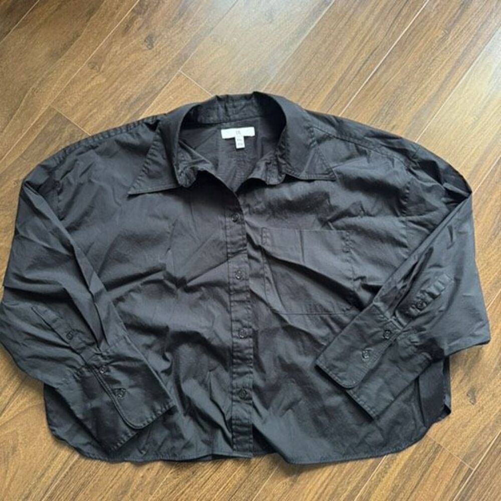 Banana Republic XXL black button up long sleeve shirt